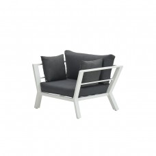 Sasha lounge fauteuil         mat wit/ reflex black